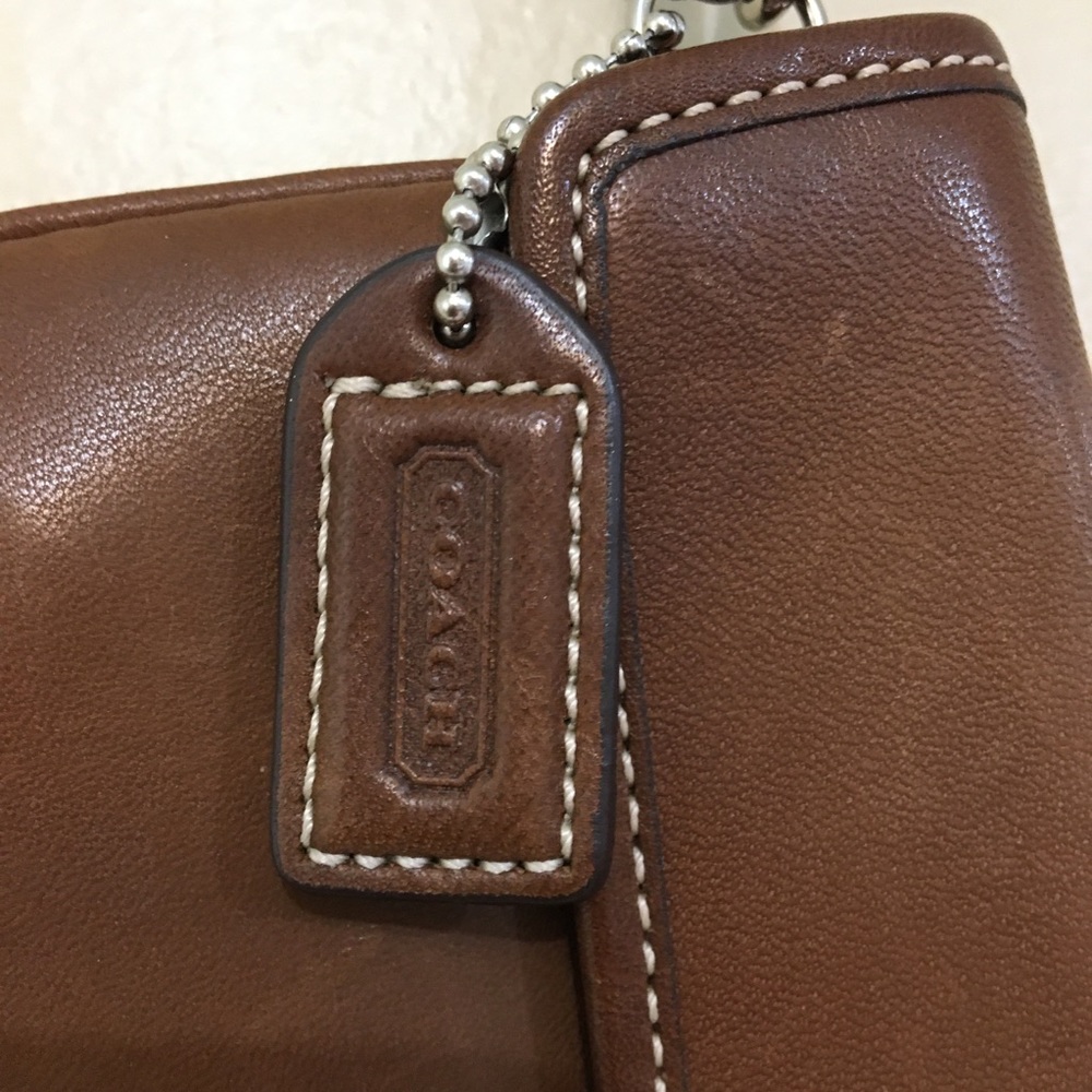 Vintage Coach Brown Leather Wristlet - Picture 6 of 8